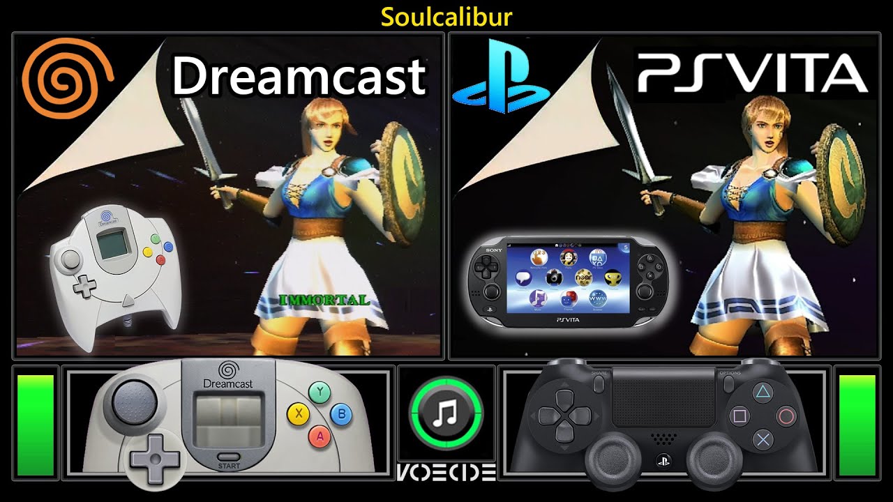 SoulCalibur (Dreamcast vs PS Vita) Real Hardware Comparison