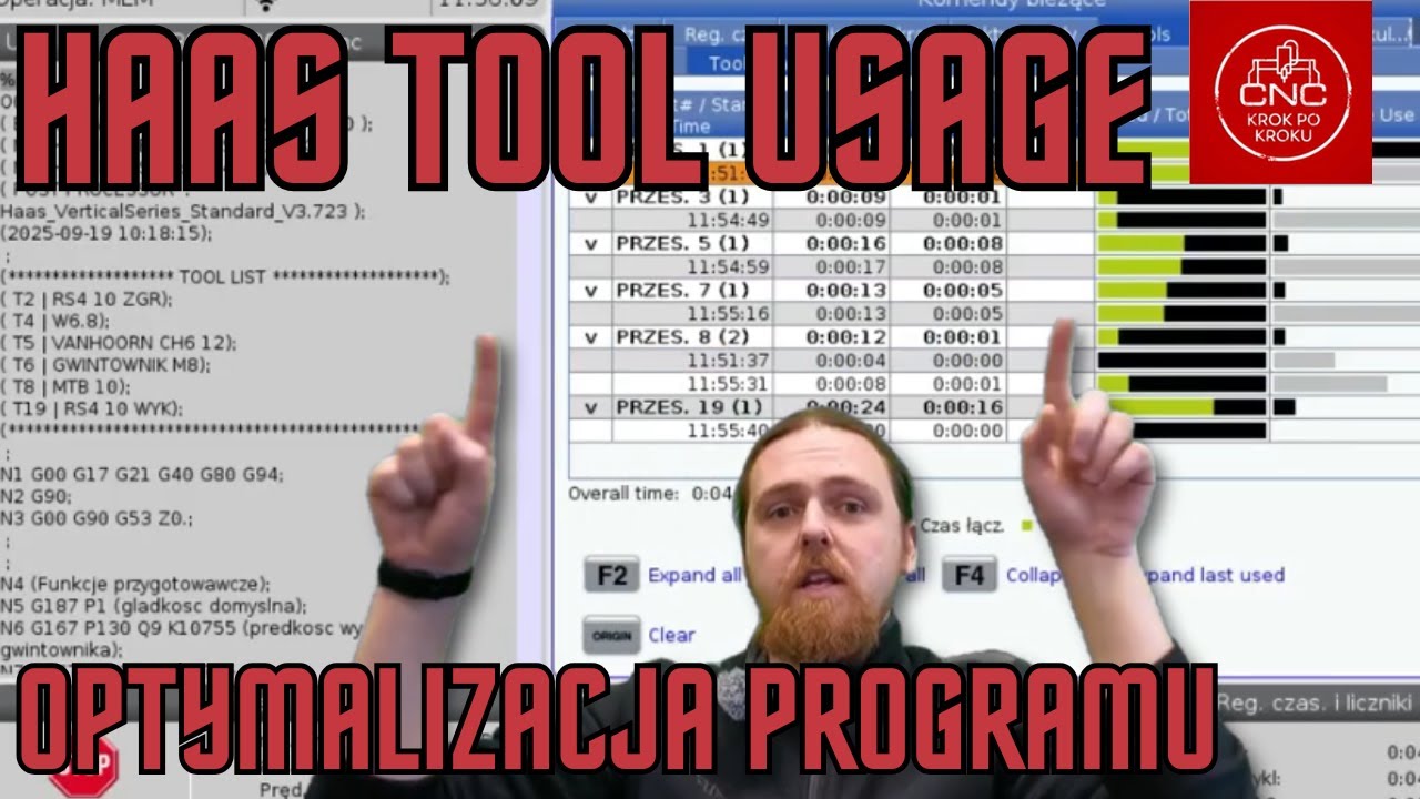 Haas Tool Usage - ile pracuje które narzędzie, jak zoptymalizować czasy, jak znaleźć błędy