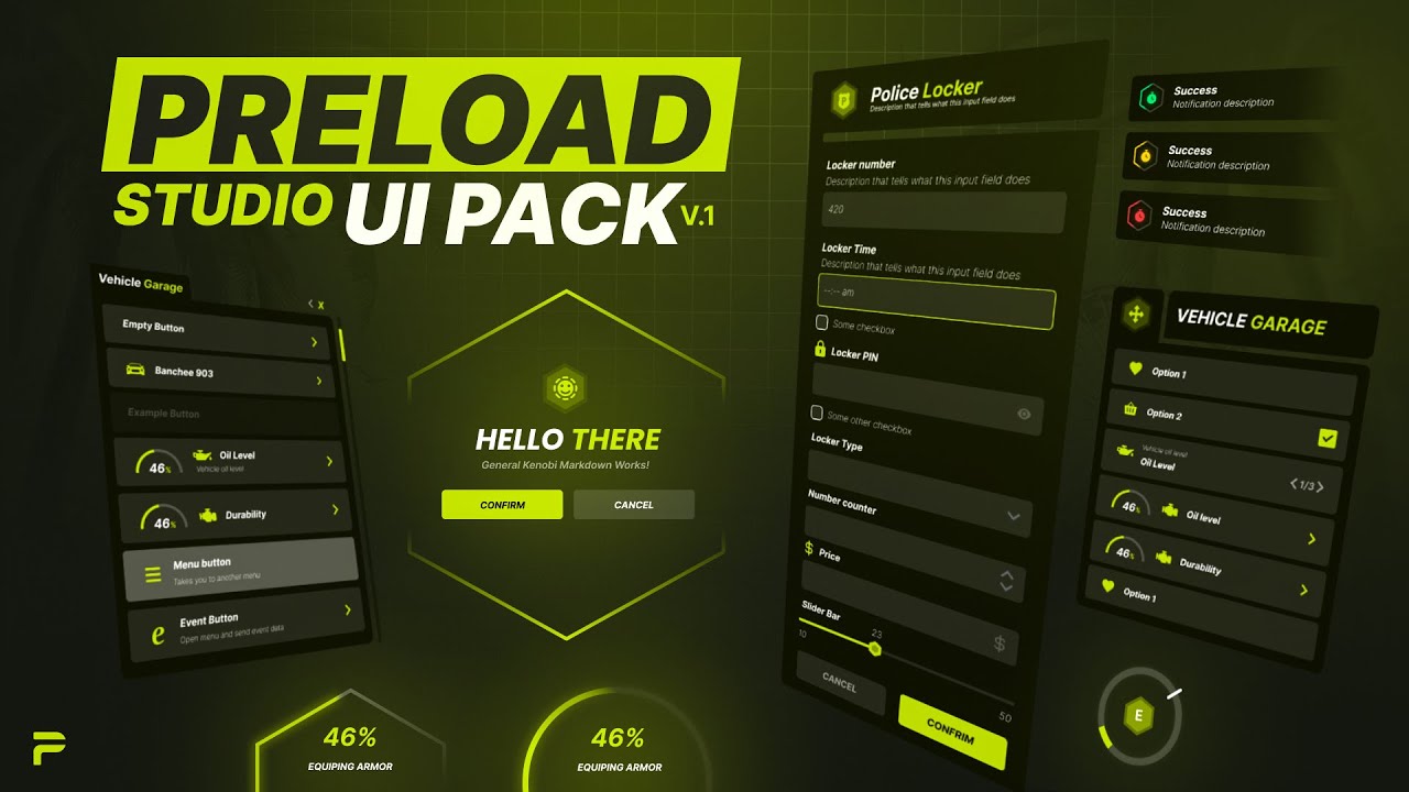 FiveM UI Pack | Ox-Lib Redesign | Preload Studio
