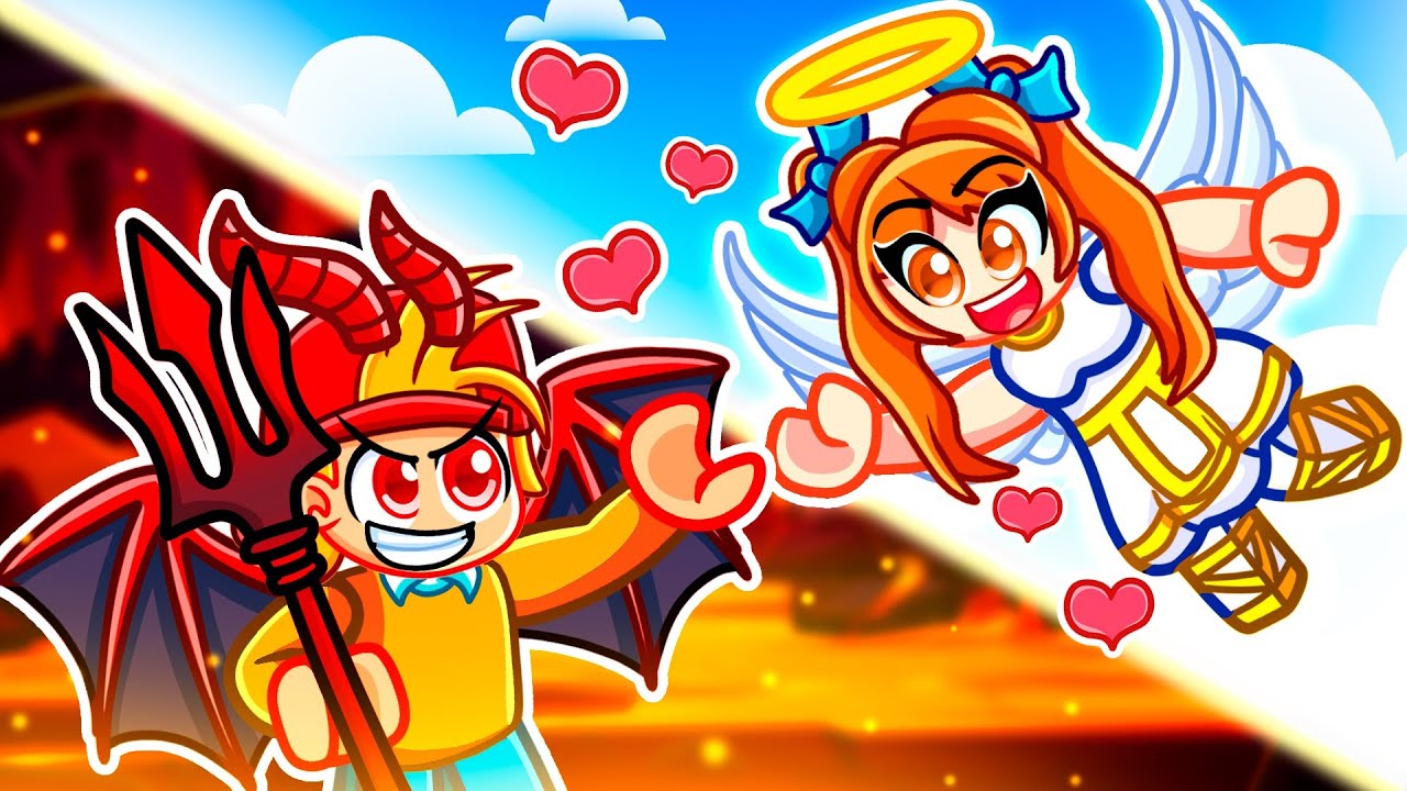 ANGEL vs DEMONIO AMOR PROHIBIDO en Roblox Snapchat!