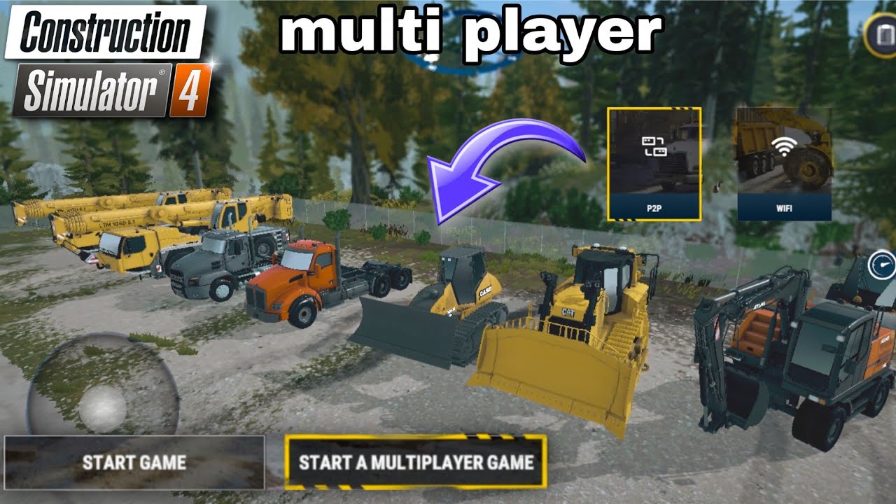 Меню многопользовательского режима Construction Simulator 4