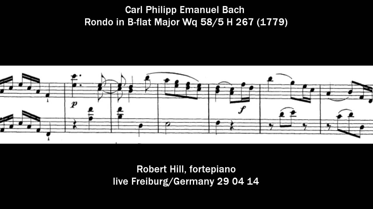 CPE Bach: Rondo in B-flat Major Wq 58/5, Robert Hill, fortepiano