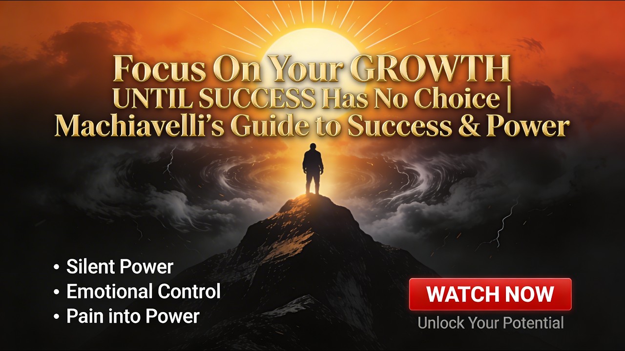 Focus On Your GROWTH UNTIL SUCCESS Has No Choice | Machiavelli’s Guide to Success & Power