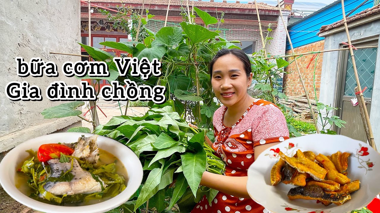 #663 Thao Thu Hoạch Rau Muống Ăn Không Hết Chia Cho Bác Ở Xóm Thao Nấu Bữa Cơm Canh Chua Cá Cơm Mẻ🇨🇳