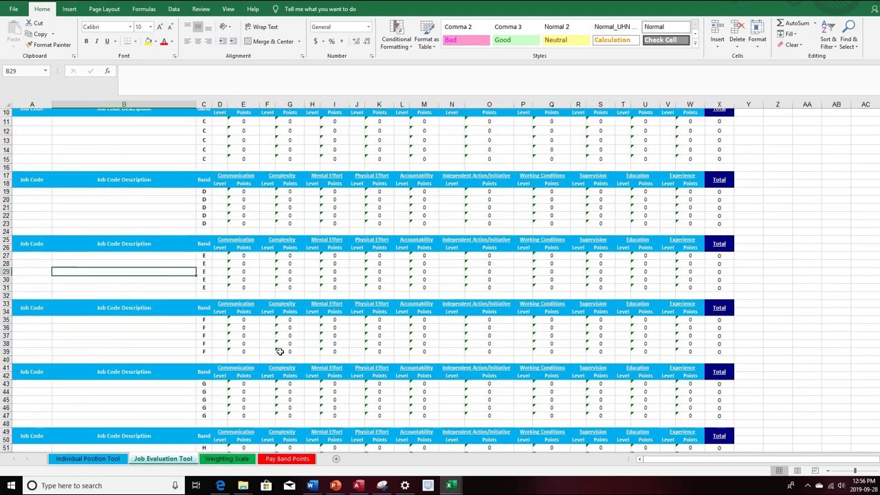 Job Evaluation Point Tool