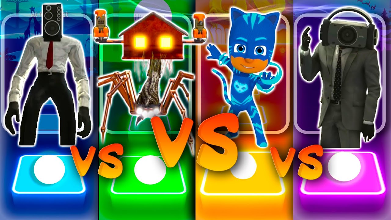 Large Speakerman 🆚 House Head 🆚 PJ Masks Catboy 🆚 Speakerman ||| Tiles Hop EDM Rush