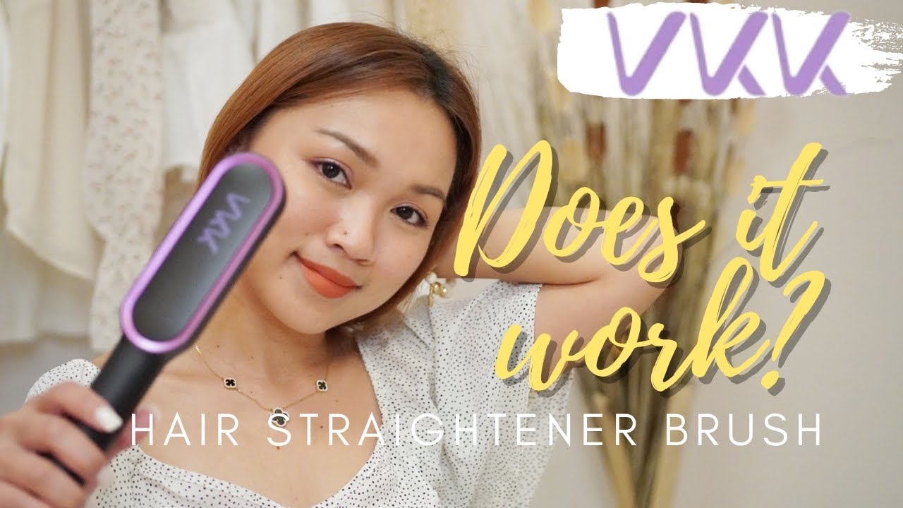 VKK HAIR STRAIGHTENER BRUSH. FIRST IMPRESSION. DOES IT WORK? || Wander Pearl ❤️