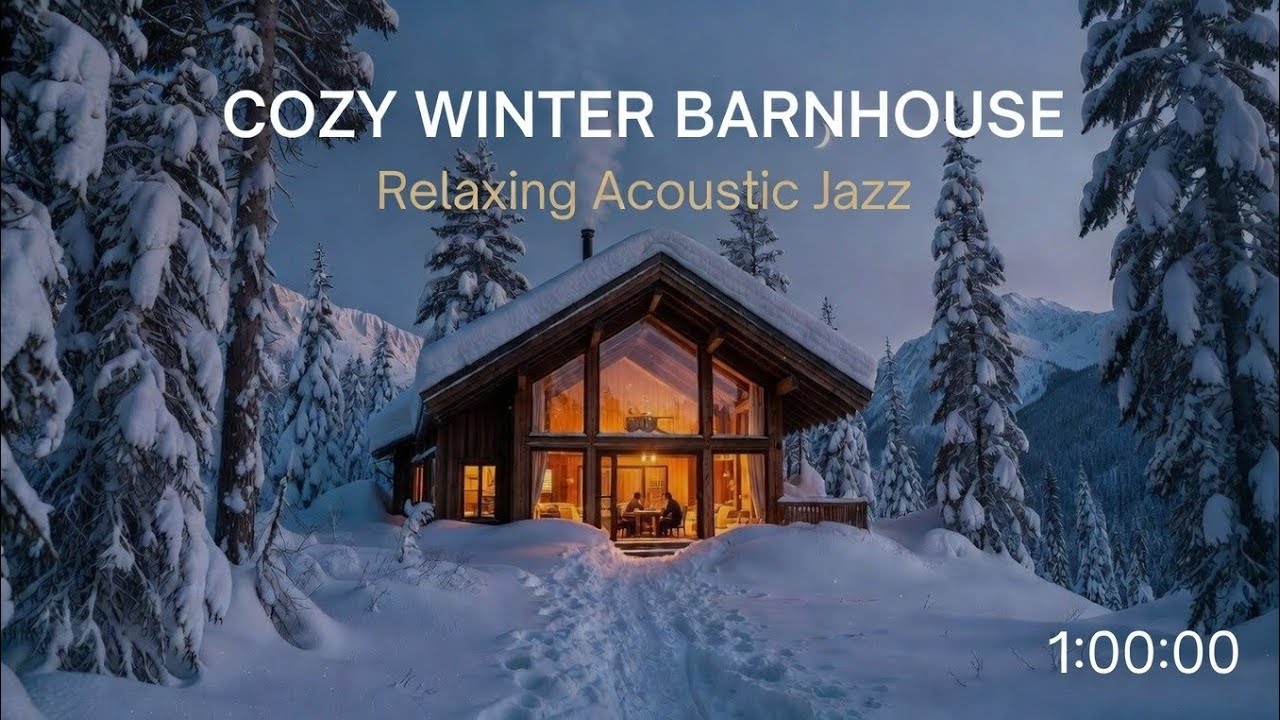 Solitude | Snowy Mountain Barnhouse | Acoustic Jazz for Focus & Deep Flow