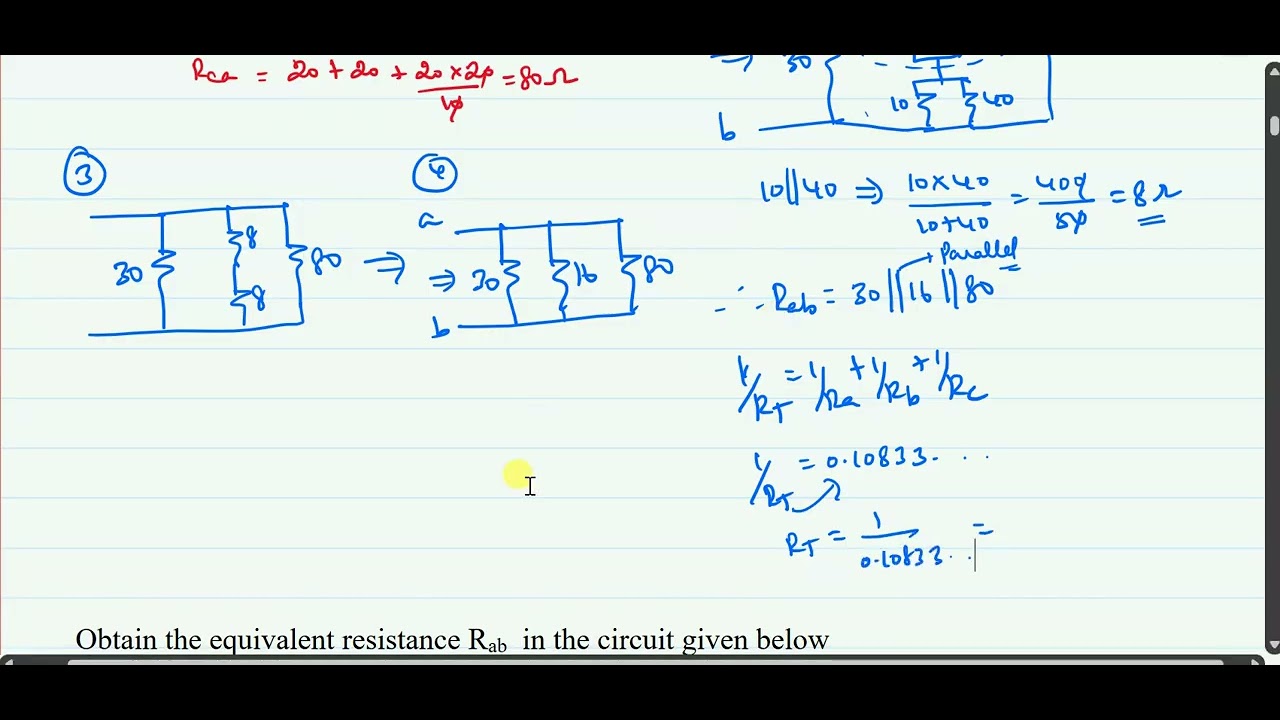29. Solved problem in network simplification using star delta conversion technique