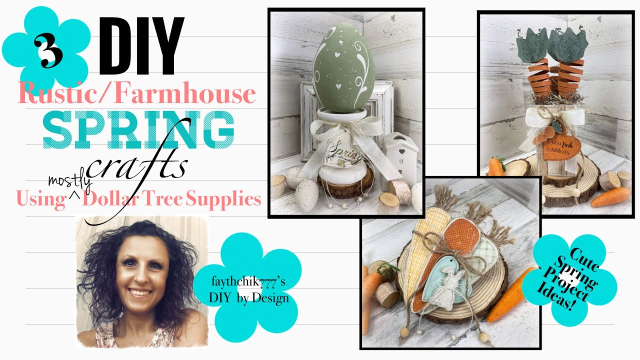 DIY Dollar Tree Rustic Farmhouse Spring Decor | DIY Spring Crafts | DIY Farmhouse Spring Crafts 2022