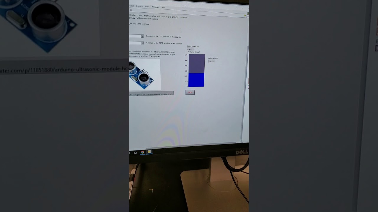 Water Level Detection Using an Ultrasonic Sensor