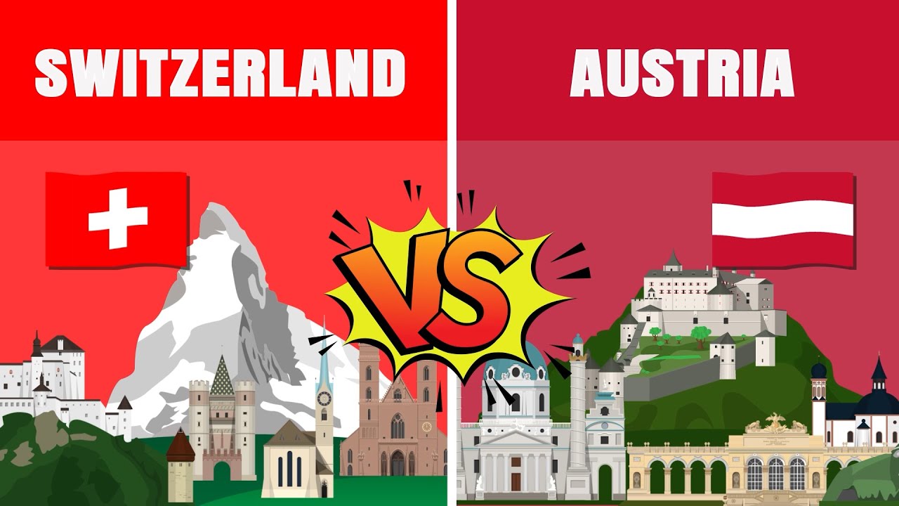 Switzerland vs Austria | Country Comparison | Data Around The World