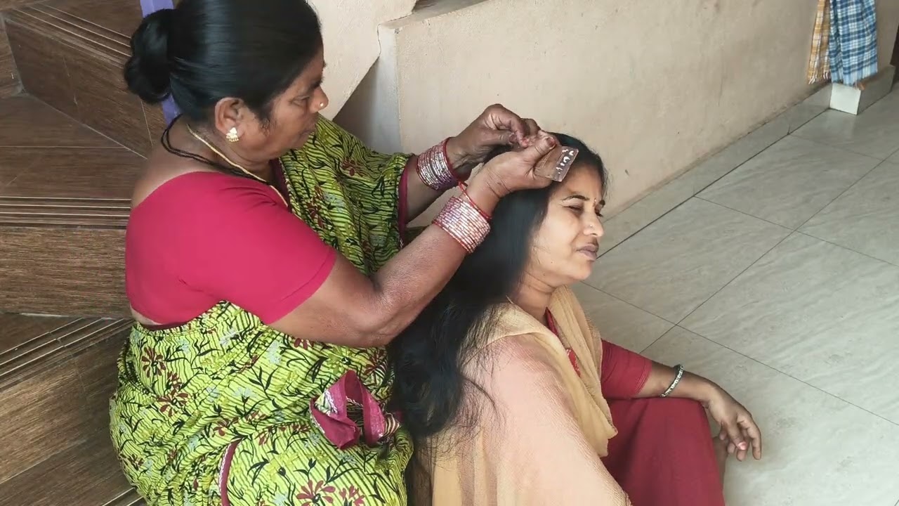 Dry hair net packing wooden comb 🪮full video with my mother 🥰#scubscribe #luckylakshith