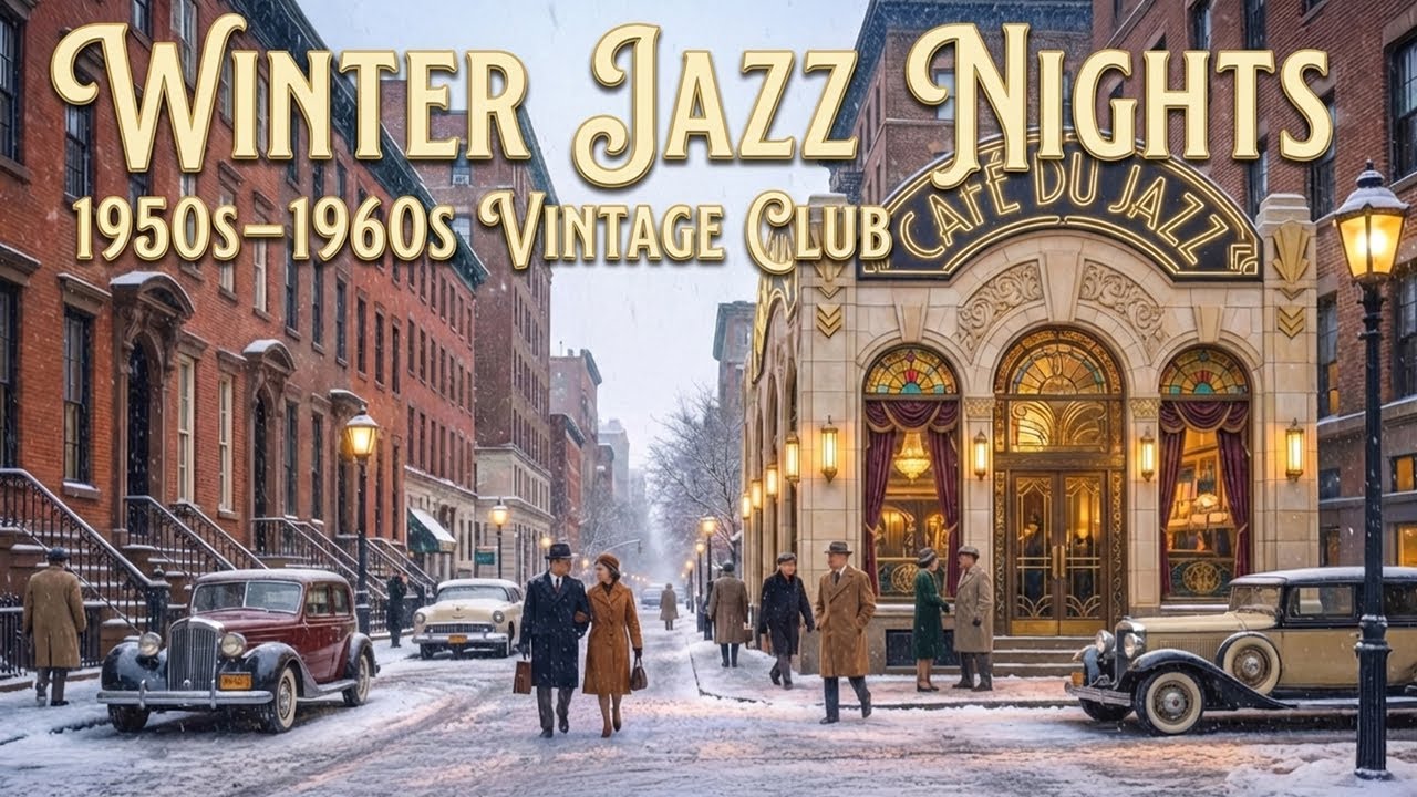 Winter Jazz Nights at Café Du Jazz 🎷 1950s-1960s Vintage Club Ambience