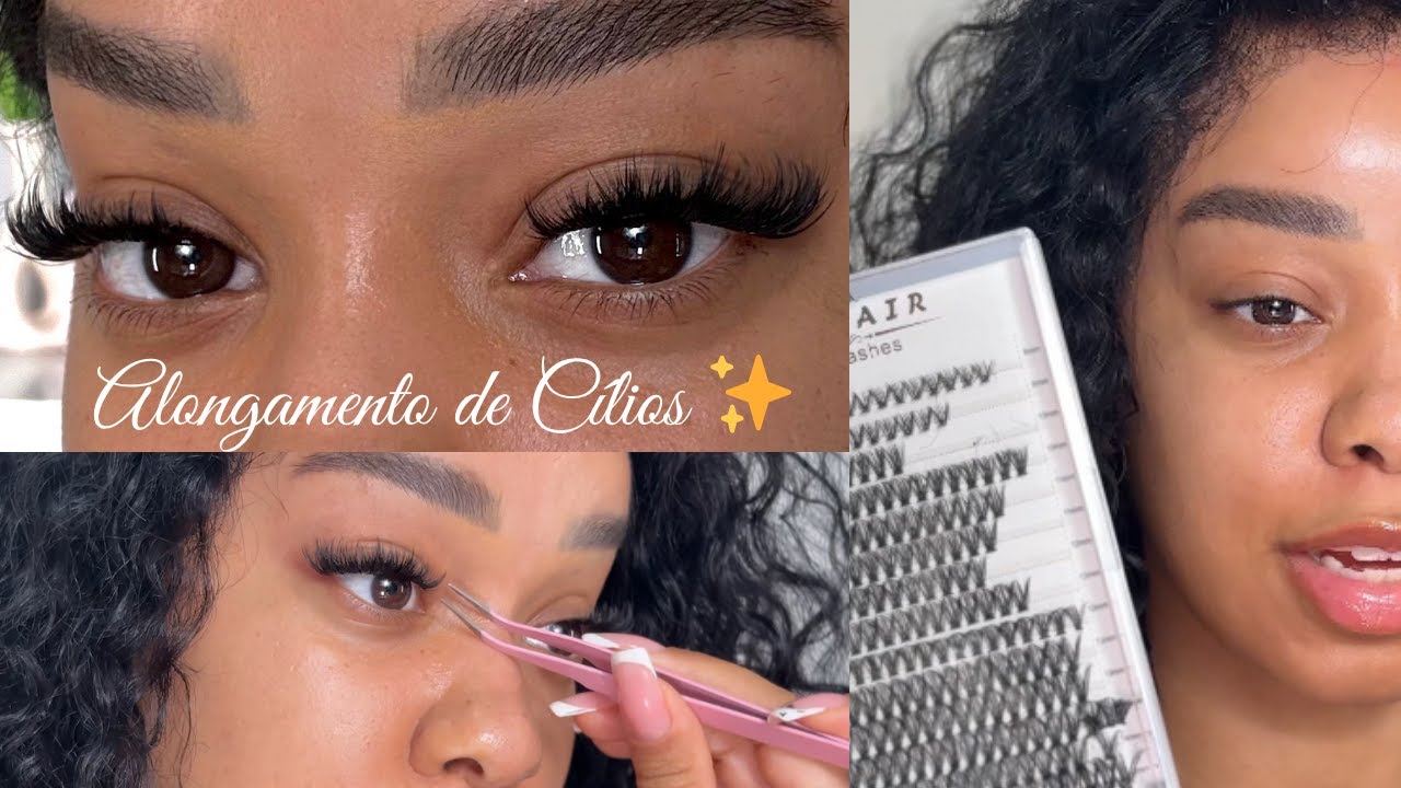 Como fazer extensão de cílios em casa - Passo a passo | Bruna Moreira