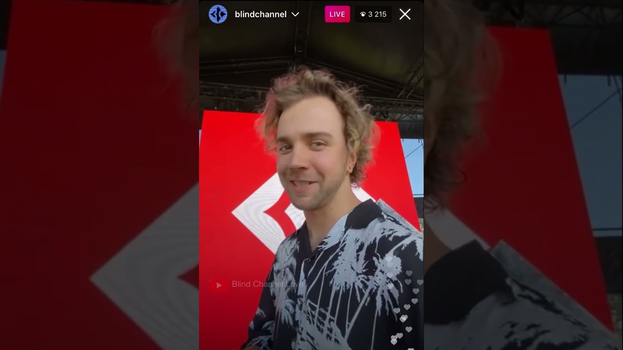 Blind Channel showing their gig area and Joonas hits Tommi