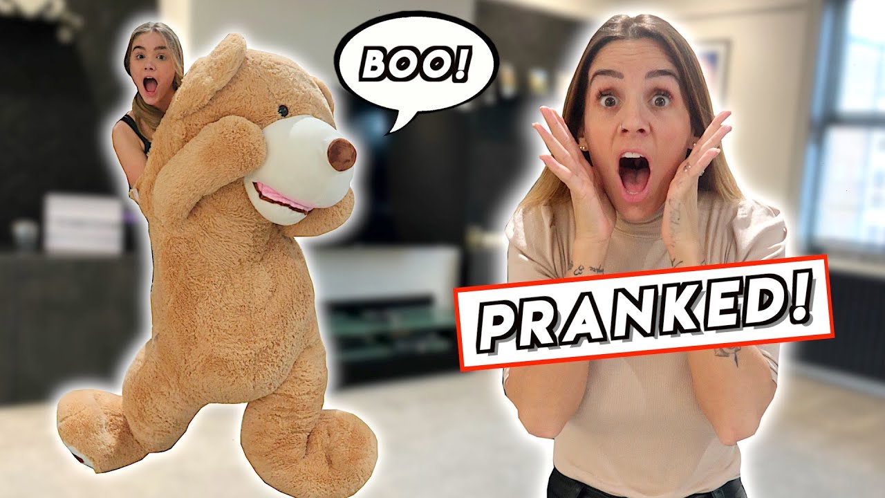 GIANT TEDDY BEAR PRANK ON MOM! *ANGRY REACTION!