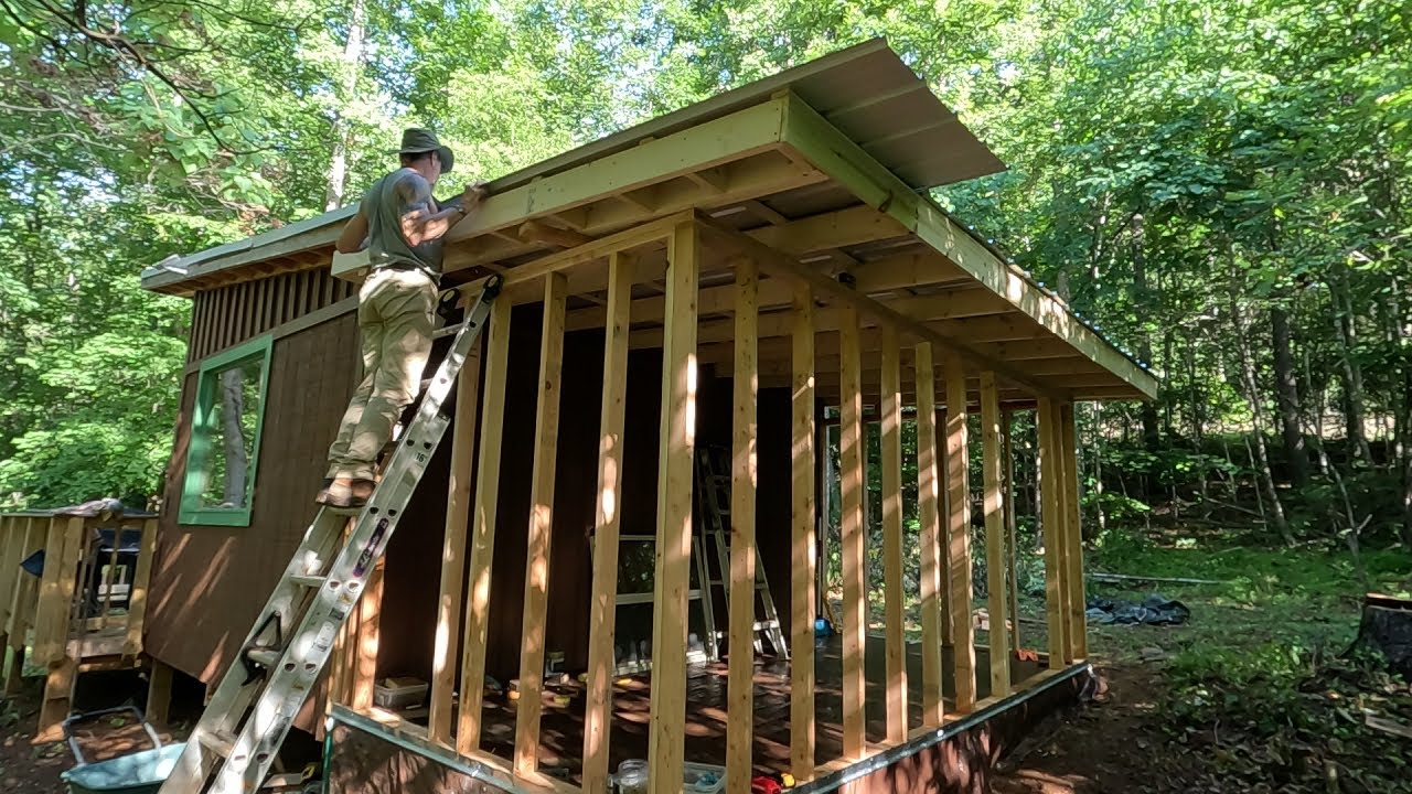 My Off Grid Tiny House Build Pt.5 | Cabin Build, Homesteading