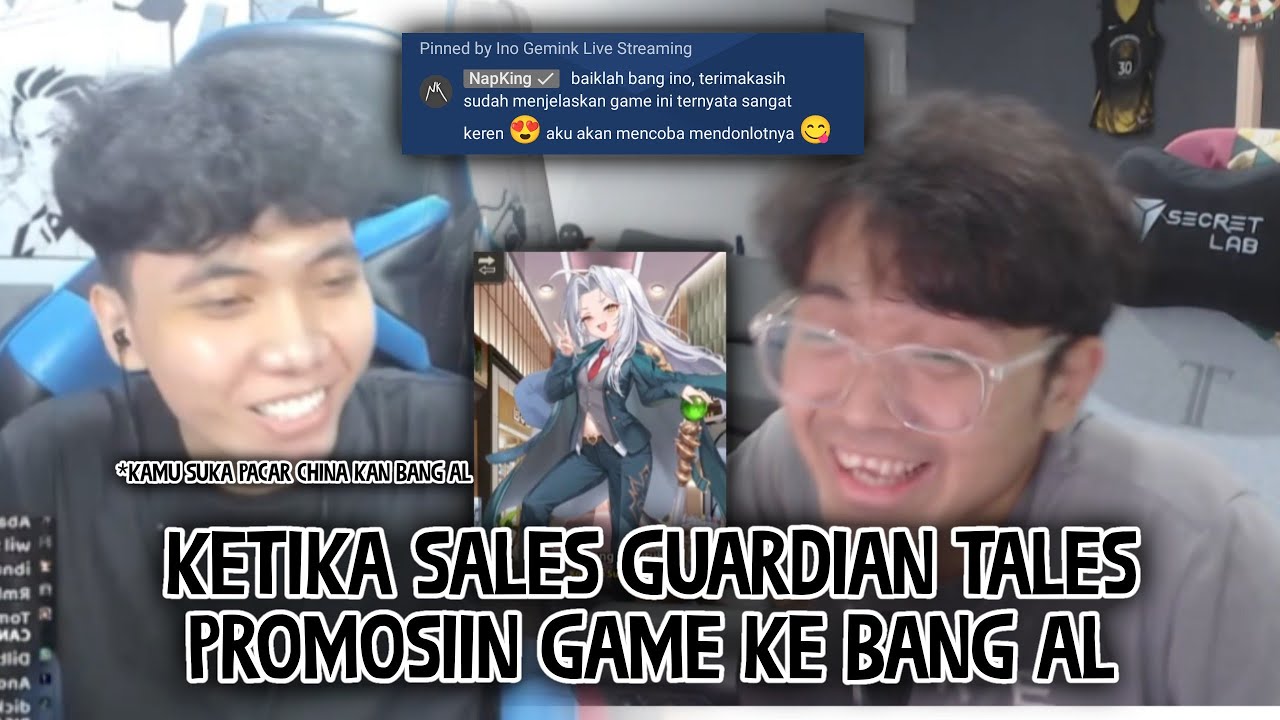 Ino Gamink jadi sales guardian tales sampe Bang AL mau donlot