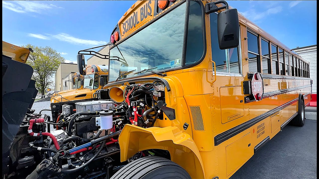 New Electric School Bus in Use - Battery Powered IC Bus Electric CE Series Buses