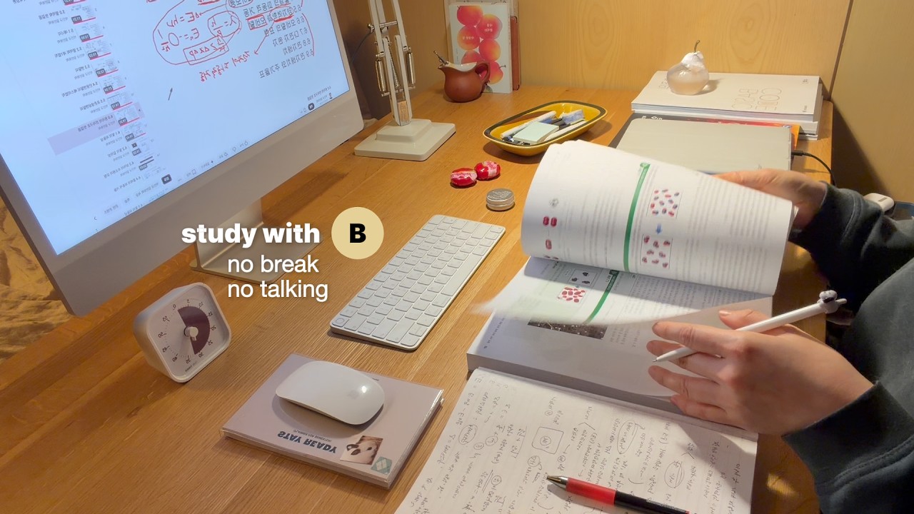 Study with Spring Rainㅣ1 Hour Deep Focus (No Break)ㅣ봄비 소리 1시간 집중