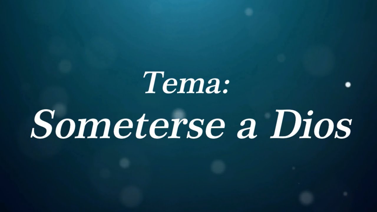 Someterse a Dios