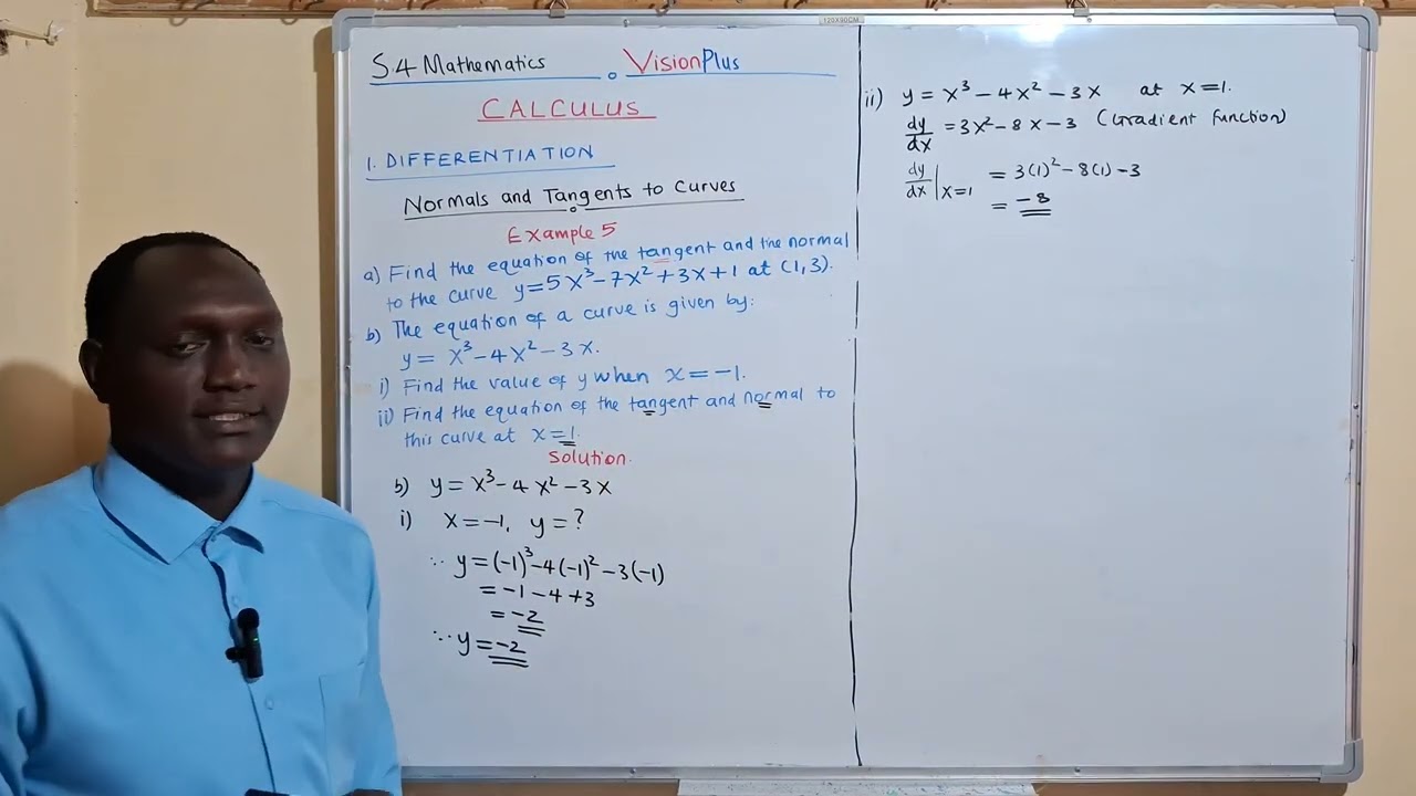 Normals and Tangents Example 5b