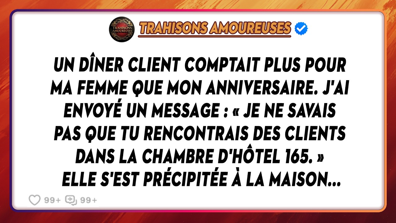 Un Dîner Client Comptait Plus Pour Ma Femme Que Mon Anniversaire. J'ai Envoyé Un Message : « Je...
