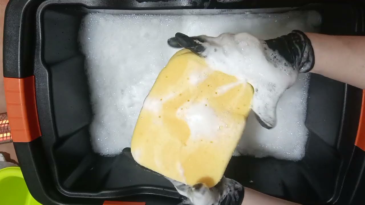 Yellow Sponges with Endless Foam | ASMR Cleaning