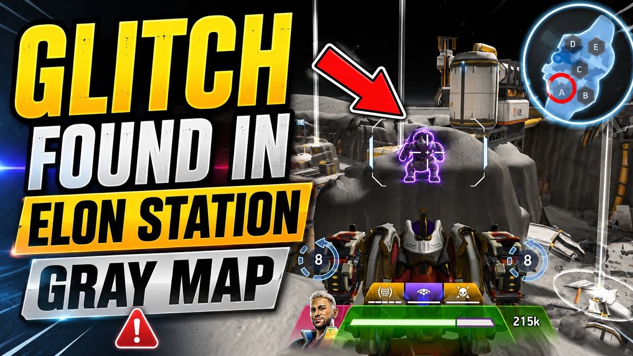 Elon Station Gray Map Glitch with Lacewing 🪽 | Mech Arena | #mecharena 