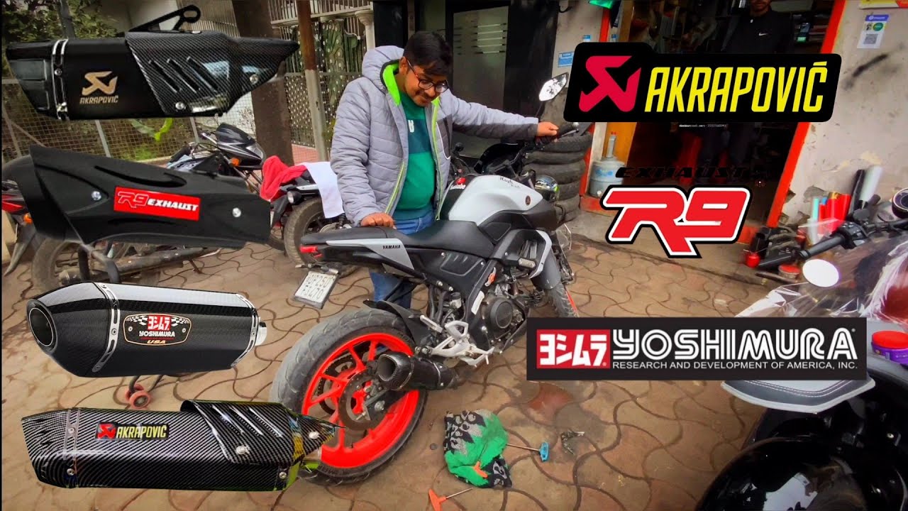 2023 Edition | Trying best new generation exhausts on my MT-15 | Yoshimura , Akrapovic , Mivv , R9