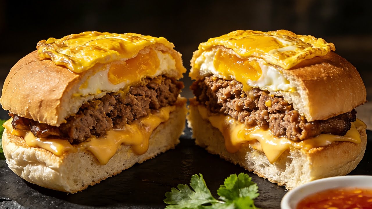 ❇️中國美食-Egg and Meat Burger#streetfood ♨️
