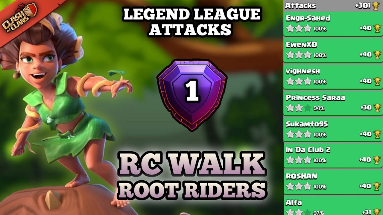 RC Walk Root Riders Attack Strategy | Legend League Attacks | July Season Ep.5 | Clash of Clans