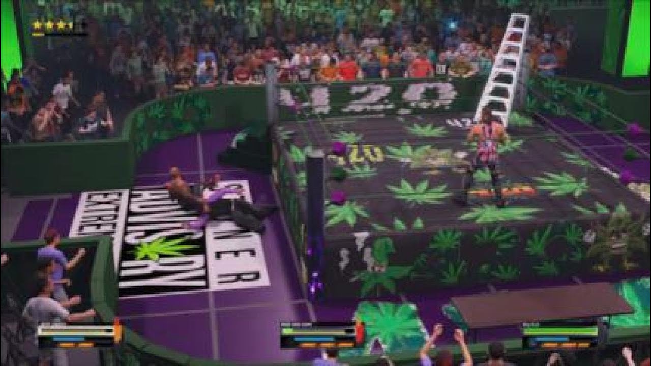 WWE 2K25 BIG EVIL VS R.V.D VS JEFF HARDY 420 CHAMPIONSHIP