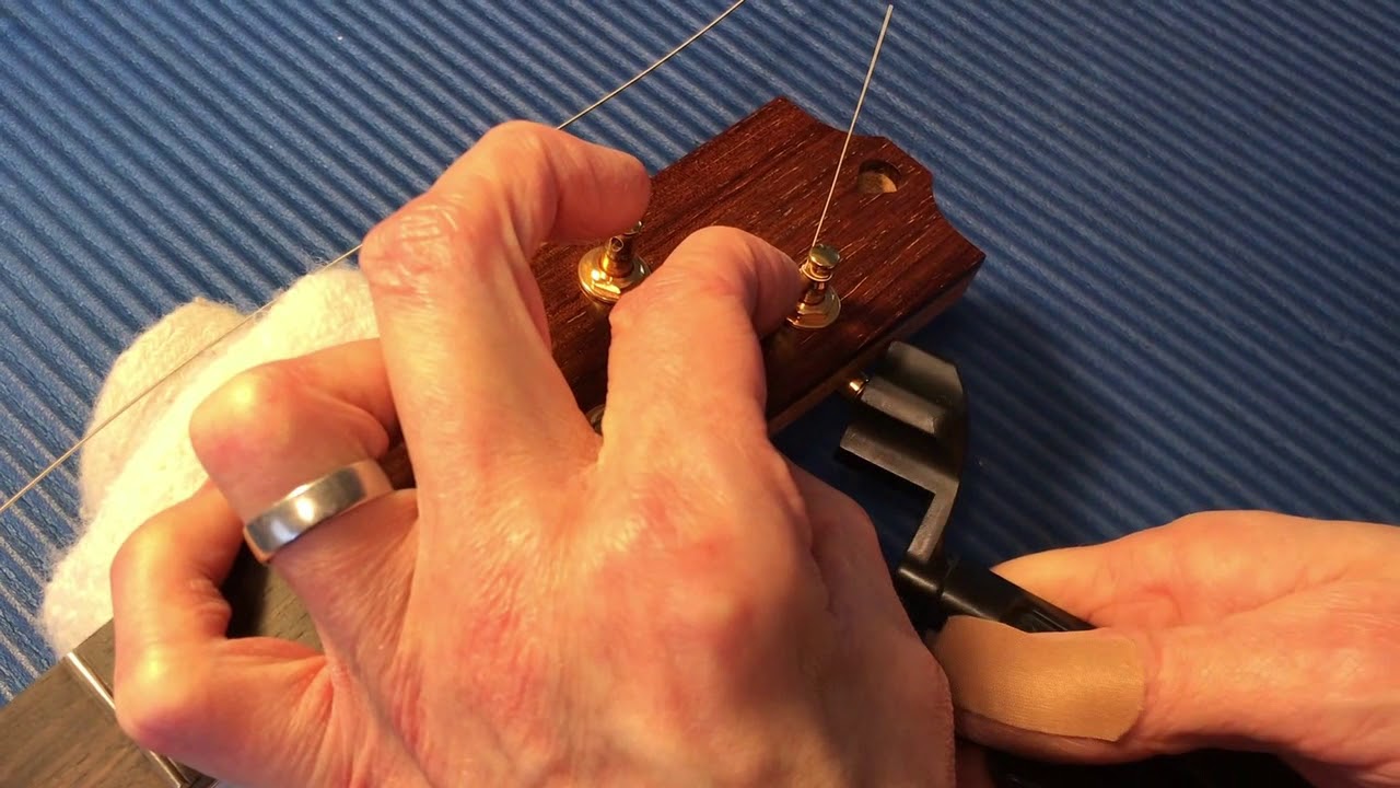 Changing Strings on a Hard-tail Bridge for Cigar Box Guitar