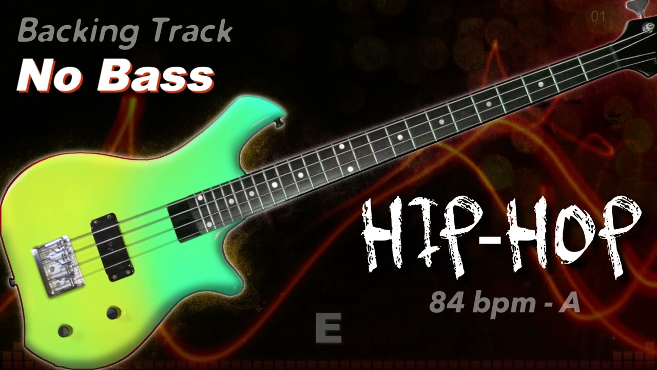 𝄢 Hip-Hop Backing Track  - No Bass - Backing track for bass. 84 bpm. #backingtrack
