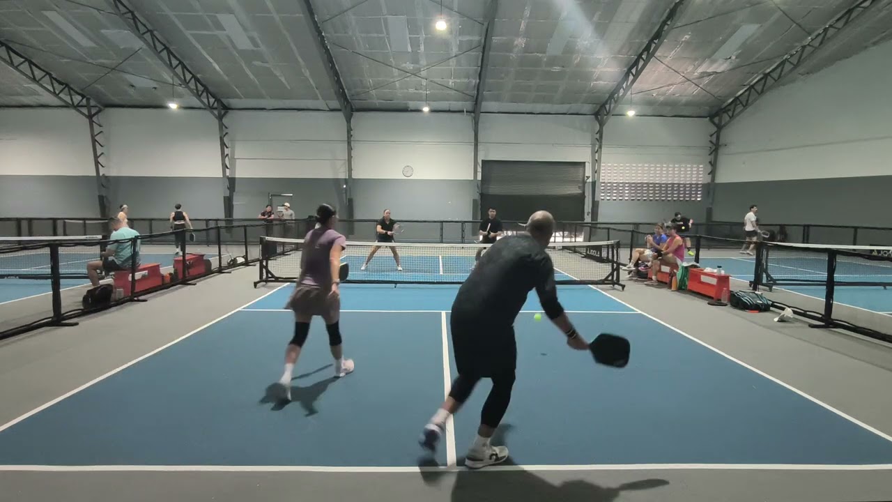 AMPickleball 1.28.2026 Mixed Old versus Young: Pebbles/Monchu v Paulie/Akio