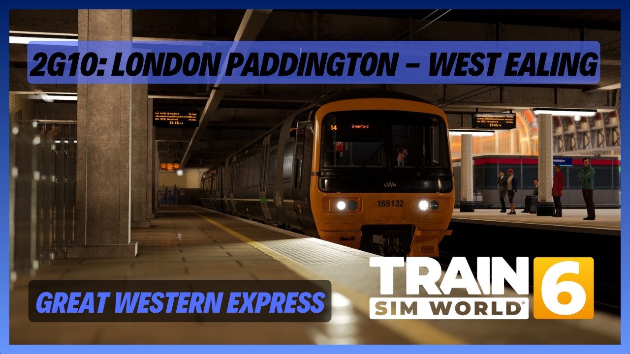 TSW6 | 2G10: London Paddington - West Ealing | GWR Class 166 | Great Western Express (Remaster)