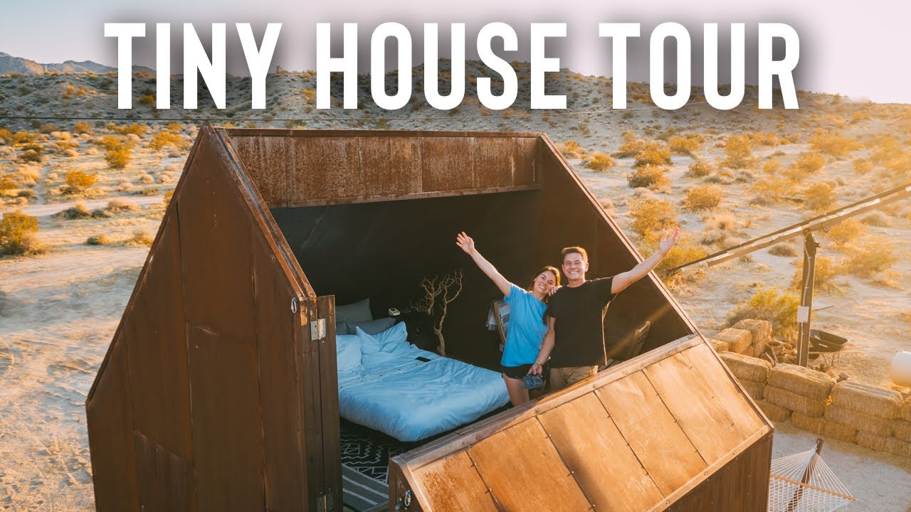 TINY HOUSE with Stargazing Bedroom! Joshua Tree Tiny House Airbnb Tour