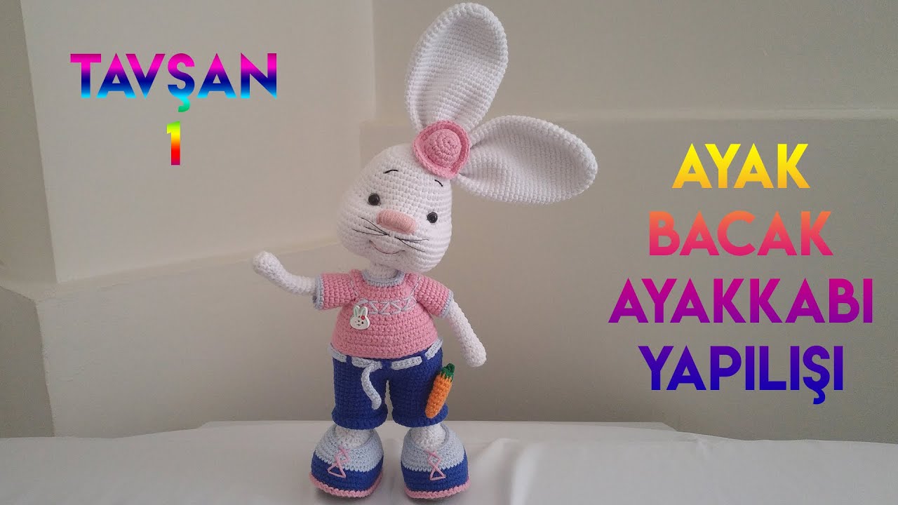#amigurumiRabbit  Koca kulaklı tavşan 1.bölüm (How to make rabbit amigurumi) (English subtitle)