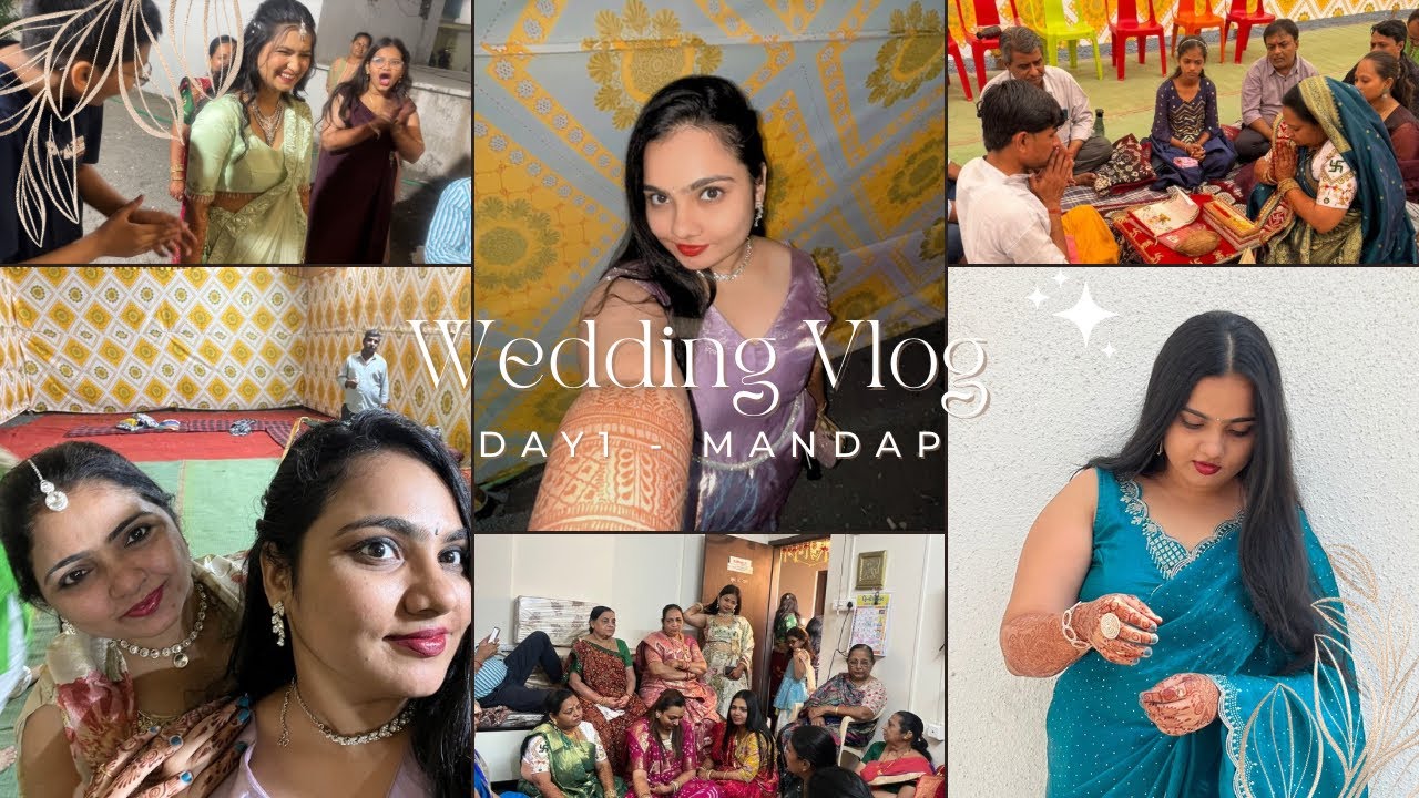 Wedding Vlog - Day1 Mandap ✨💕 #vlog #video #viral #wedding #sisterweddingvlog #sister #trending 