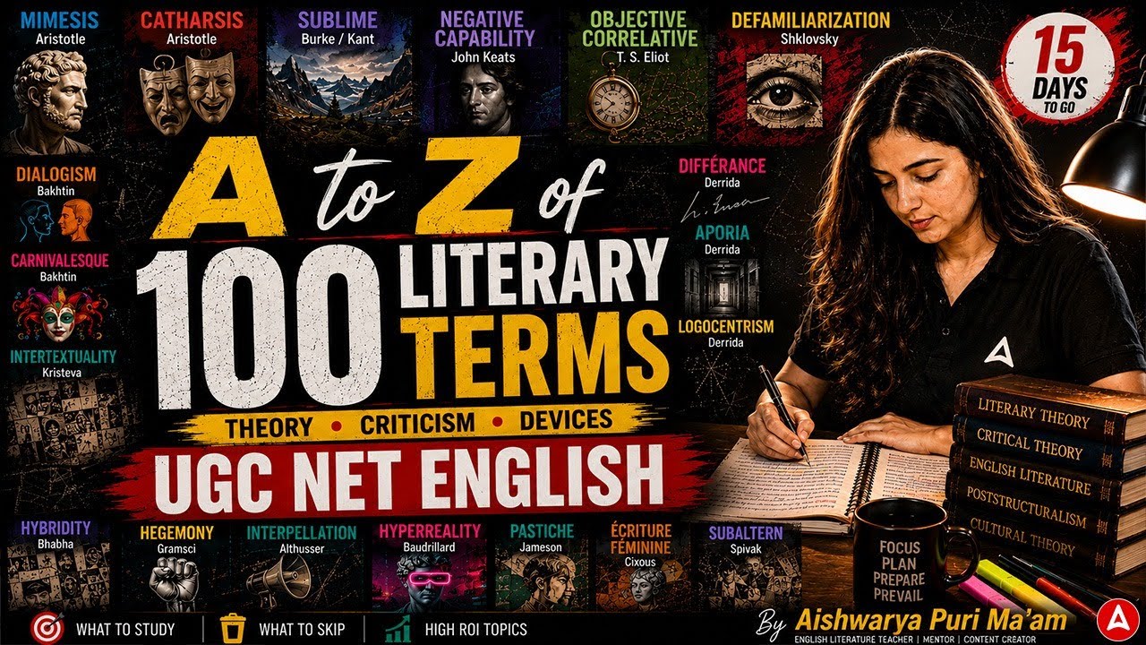 UGC NET English Literature | UGC NET English A To Z Of Literary Terms By Aishwarya Ma'am