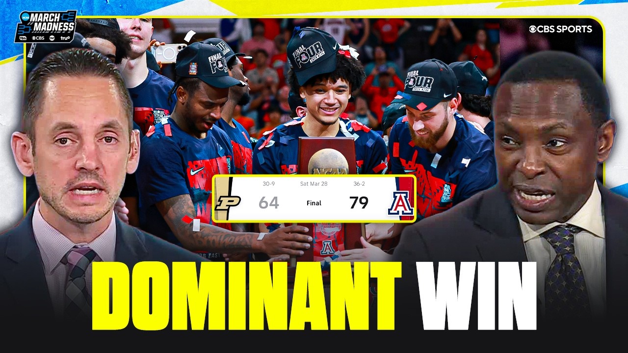 Arizona rolls past Purdue after HUGE second-half surge, advance to Final Four | 2026 March Madness