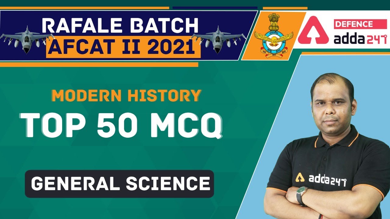 AFCAT 2 2021 | General Awareness | Modern History Top 50 MCQ