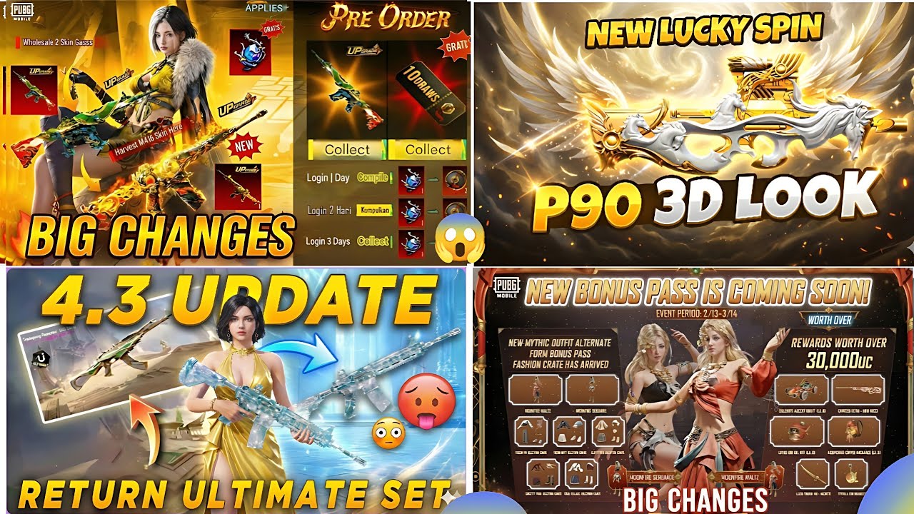 🔴 4.3 Update Big Changes! New P90 Skin &Ultimate Set Return?😱