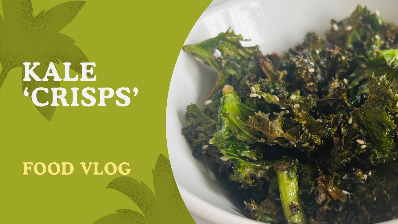 Kale 'Crisps' with my lunch | Prepared, cooked & ready in 10 minutes | Sweet and Crispy