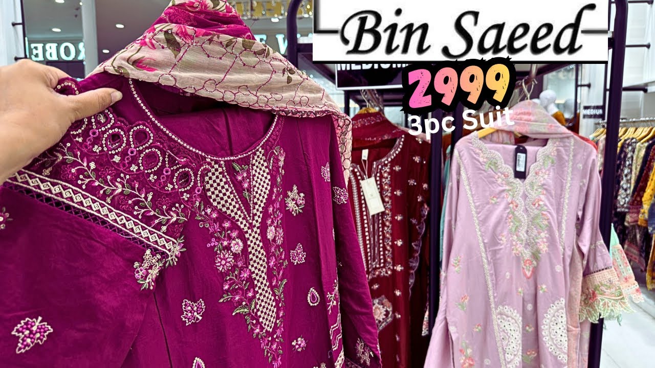 😱Bin Saeed Sale price Eid Collection 😱 3pc Suit Rs.2999  Only 😱 Bin Saeed New Collection 2026 📣&hearts;️