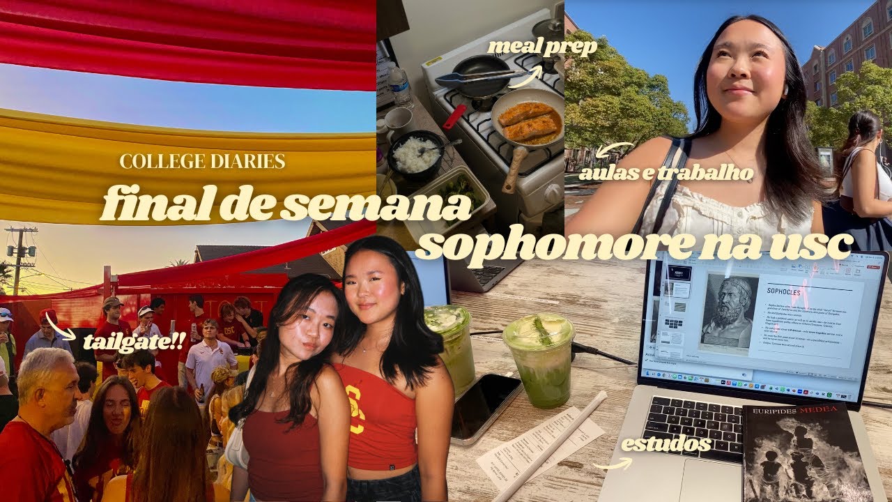 um final de semana típico na usc | tailgate, reset, trabalho e estudos 🏈 💌👩🏻‍💻