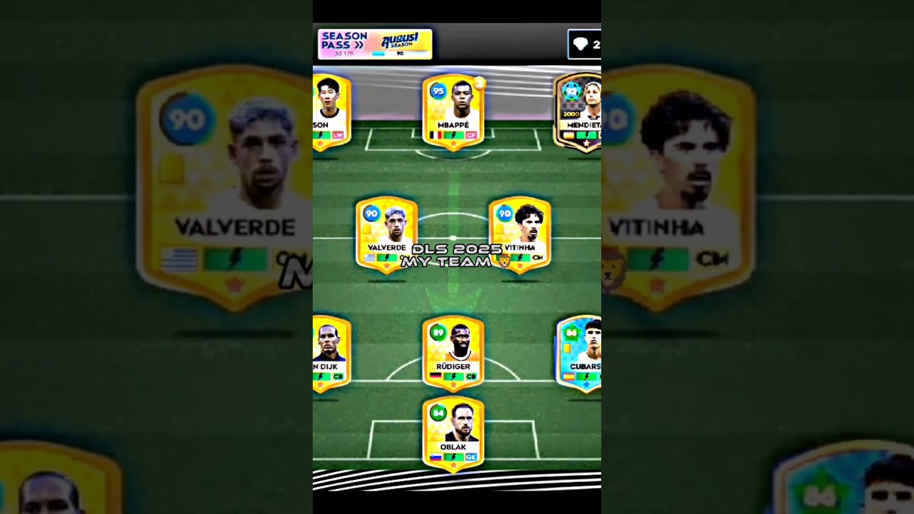 dls 25 *my upgrade fc team 3-4-3 formation squad ❄️ #dls_2025 #shorts