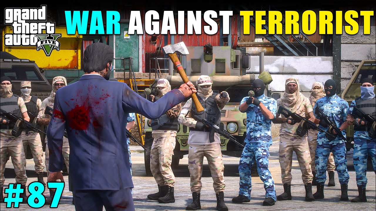 MICHAEL'S BIGGEST WAR AGAINST TERRORIST | GTA 5 GAMEPLAY #87